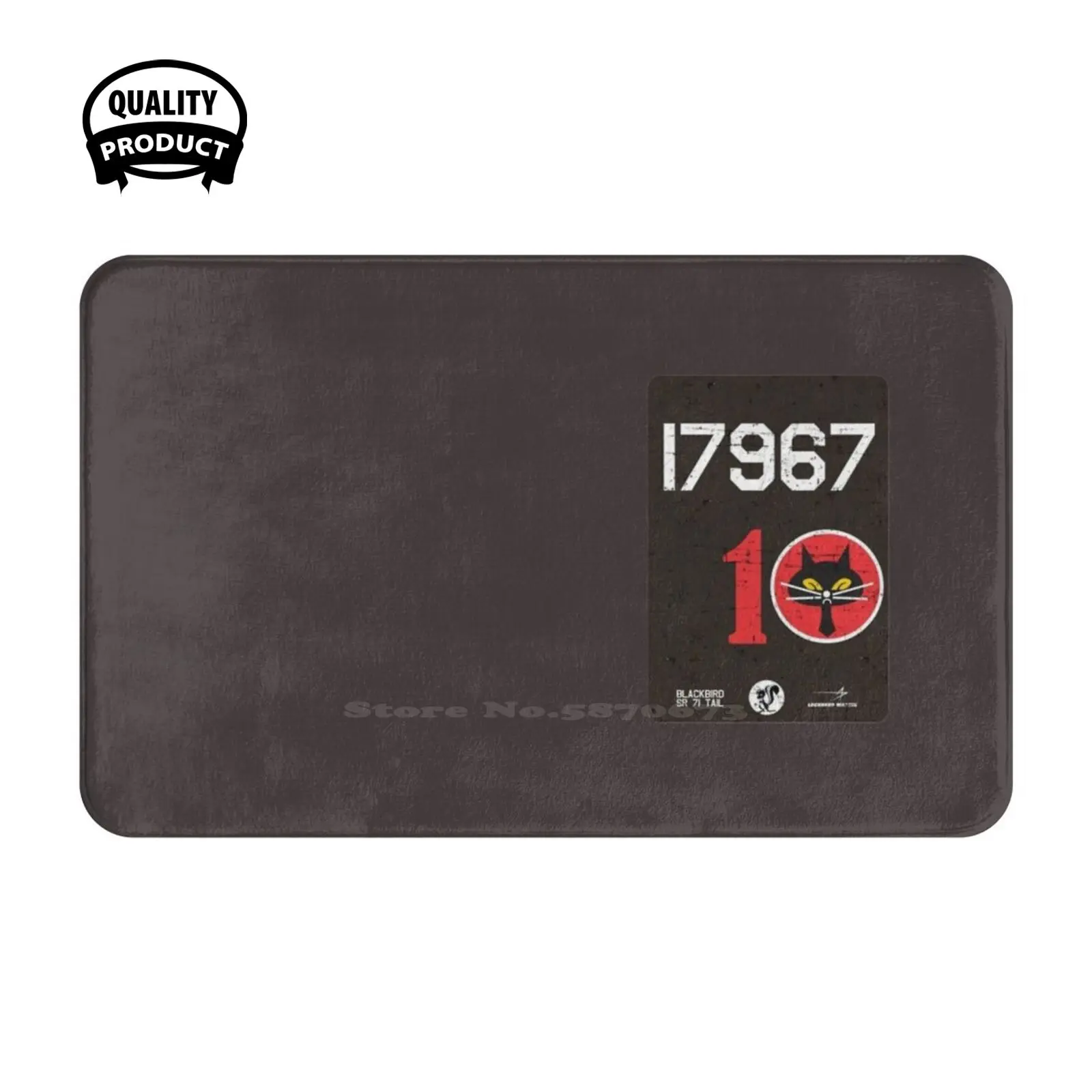 17967 Blackbird Sr - 71 Tail - 5Th Reconnaissance Squadron - Grunge Style Soft Cushion Home Carpet Door Mat Car Rug Lockheed Sr