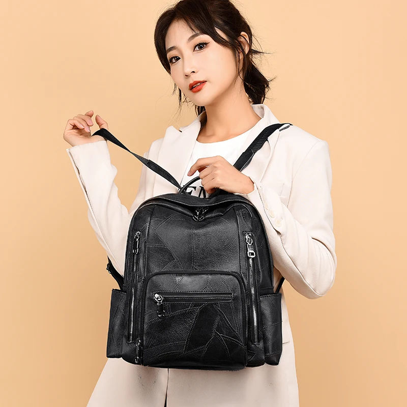 Casual Backpack Fashion Women Backpack Multi-pocket Travel Bagpack Large School Shoulder Bags Teenager Girls Mochila Feminina