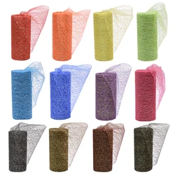 10Yards 15cm Glitter Tulle Rolls Sparkly Mesh Baby Shower DIY Tutu Skirt Organza Table Runner Wedding Decor Sewing Supplies