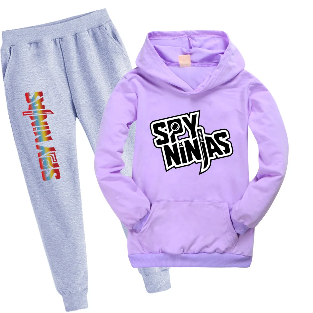 Spring Autumn SPY NINJA Baby Boys Girls Clothes Children Cartoon Sports Sets Toddler Clothing Kids T-Shirt+Pants Tracksuits Suit image 5