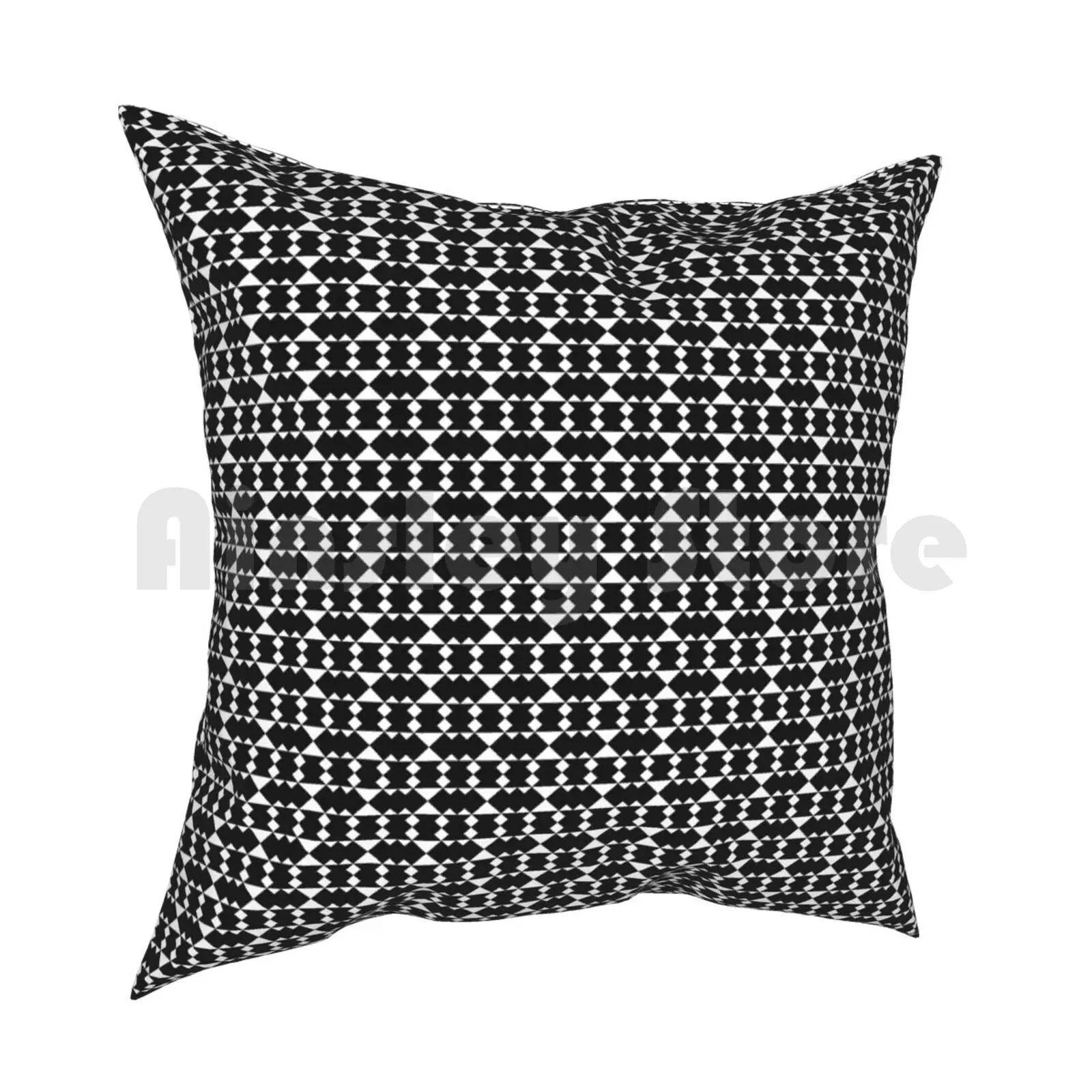 Enclosure Of Pointed Figures Pillow Case Printed Home Soft DIY Pillow cover Black White Black And White Pattern Blouse