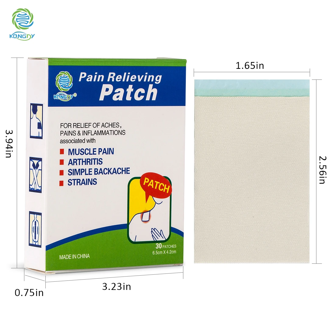 KONGDY Brand 30 Pieces/ Box Herbal Menthol Flavor Self Adhesive Medical Plaster Pain Relief Patch Sore Muscles Capsicum Plaster