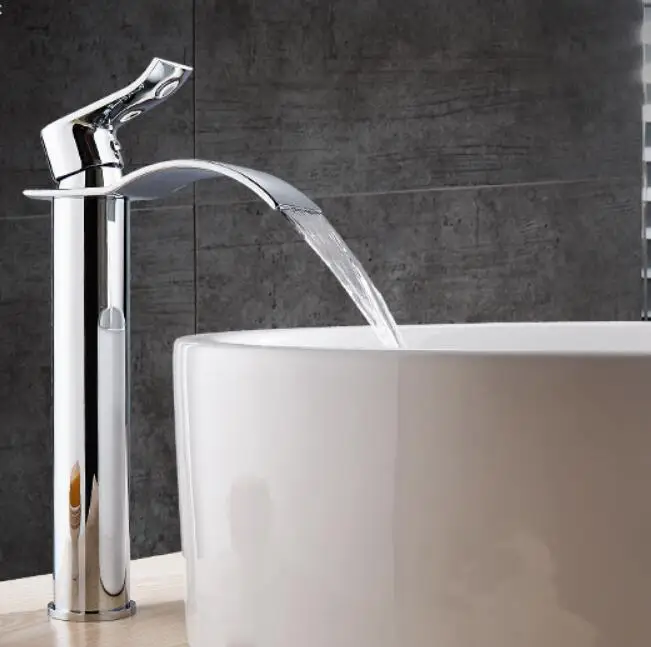 Tuqiu Wastafel Kraan Goud Waterval Kraan Messing Badkamer Kraan Badkamer Wastafel Kraan Mengkraan Warm En Koud Wastafel Kraan