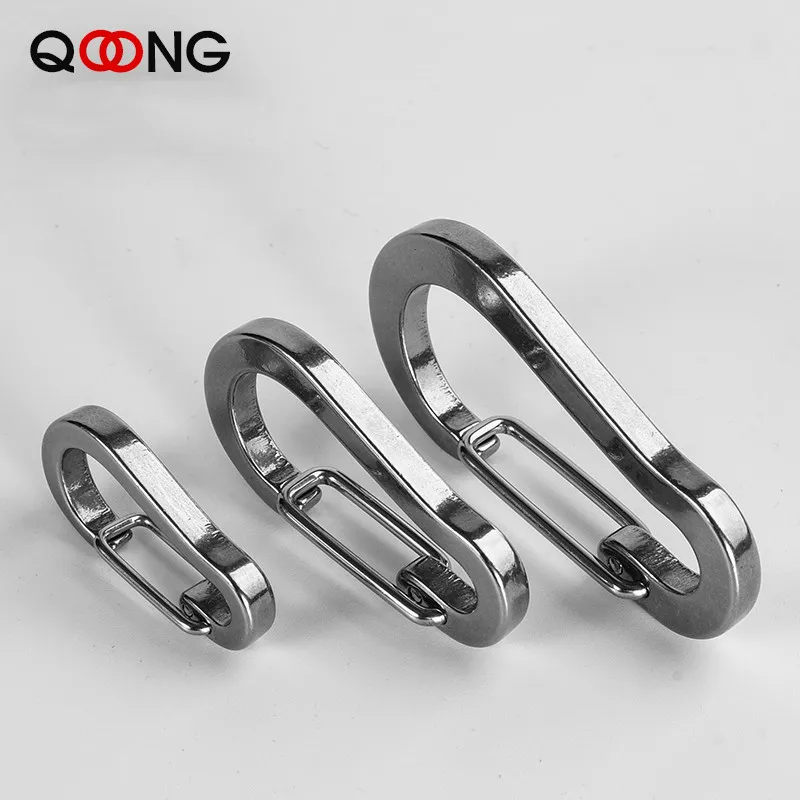 3PCS 304 Stainless Steel Spring Buckle Tool Key Chain Ring Holder Men Women Car Keychain Metal Keyring Key Accessorities Q36