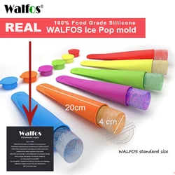 WALFOS 4 Pieces Food Grade Silicone Ice Pop Mold Popsicle Maker Frozen Tray DIY Ice Cream Tools Jelly Lolly Mould For Popsicles