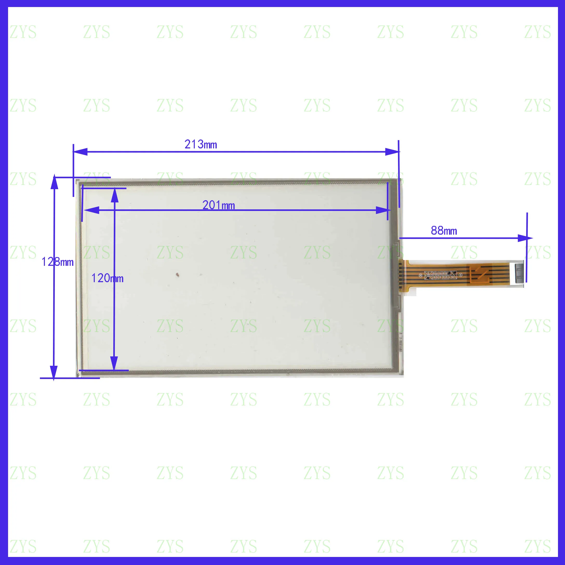 

ZhiYuSun Touch Screen XWT338 5lines 213mm*128mm 9inch glass for industry applications 213*128 for GPS XWT 338