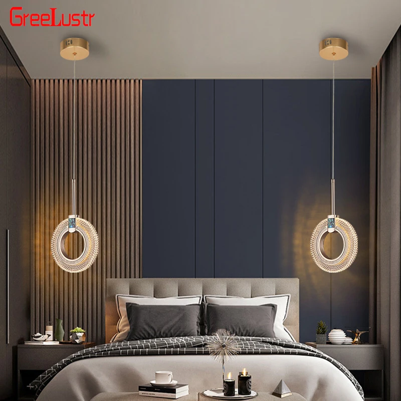 

Creative Acrylic Chandelier Lamp Bedroom Cloakroom Ceiling Light Luxury Simpl Dimmer Oval Chandelier Hanging Pendantlight