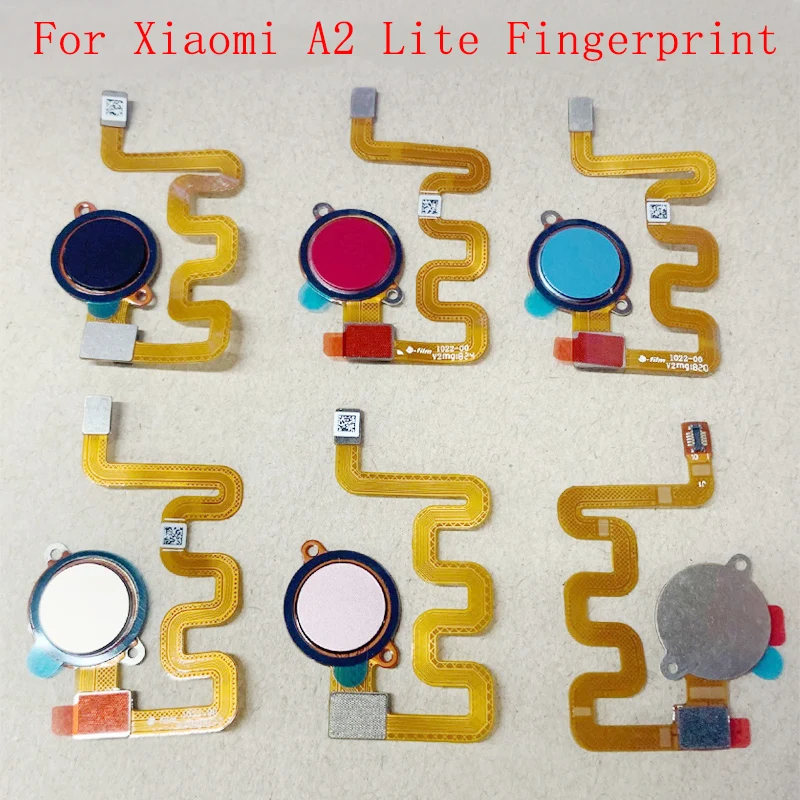 Home Button Fingerprint Sensor Flex Cable Ribbon For Xiaomi Mi A2 Lite Redmi 6 Pro Mi A2 6X Touch Sensor Flex Replacement Parts