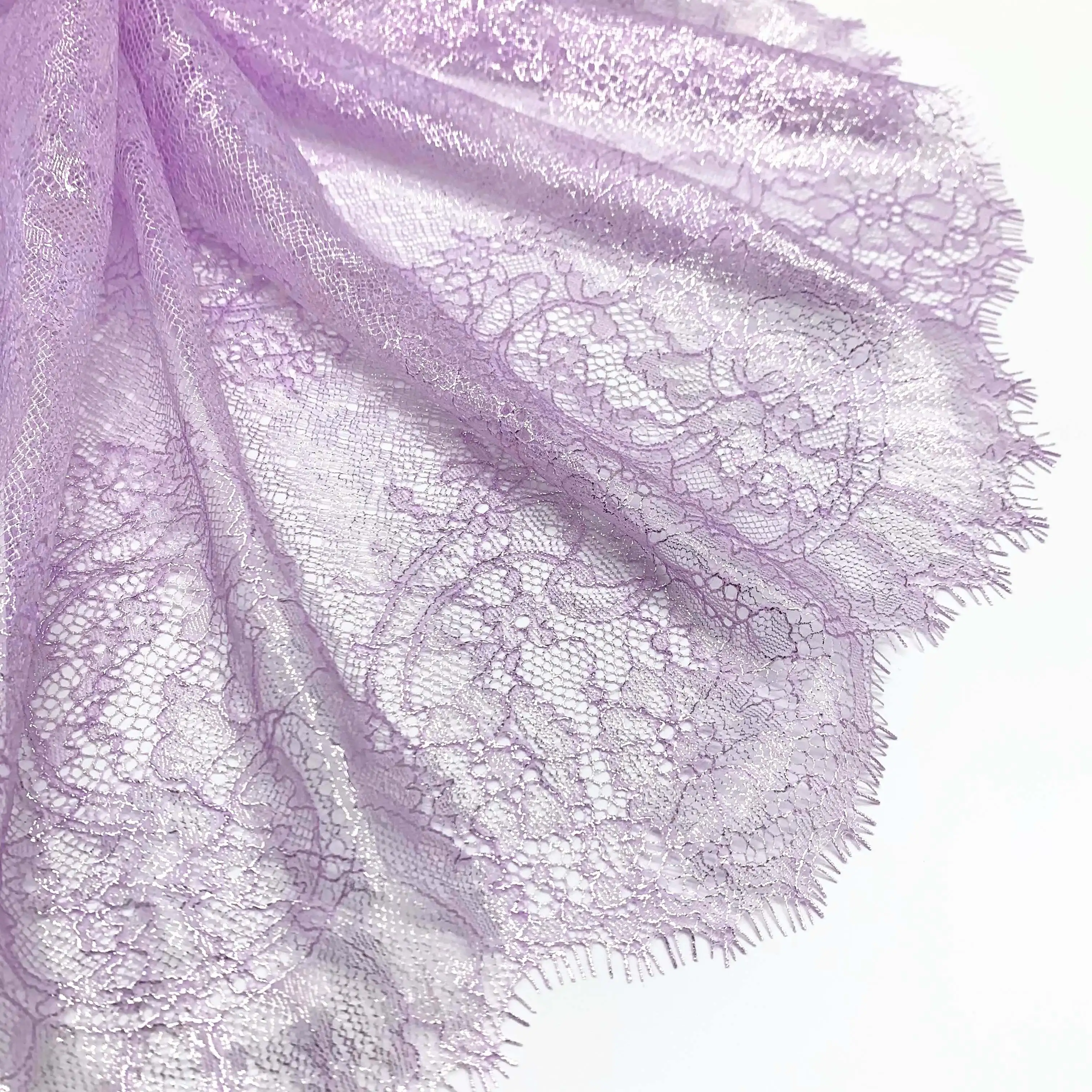 3 M/lot 1.50M/pc Width 27.50-32.50cm 13 color Eyelash Lace Trim Foil No-Elastic Shimmer Glitter Trimming Garment Dress Accessory