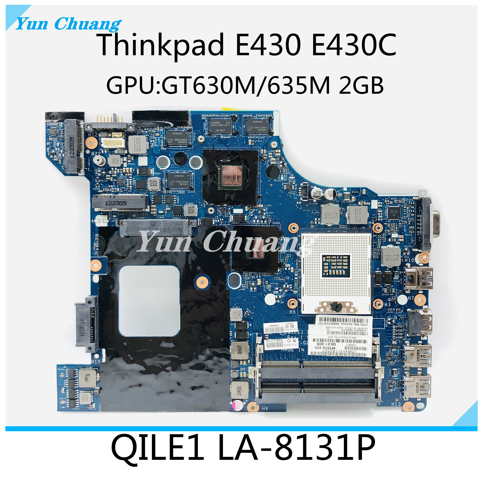 04Y1214 04W4020 QILE1 LA-8131P Mainboard For LENOVO Thinkpad E430 E430C Laptop motherboard W/ GT630M/635M 2GB GPU HM77 tested OK