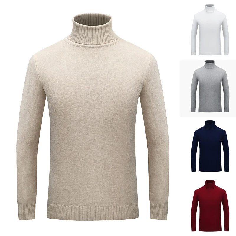 Jumper Sweater Men Autumn and Winter Turtleneck Sweater Thick Pullover Winter Knitted Sweater