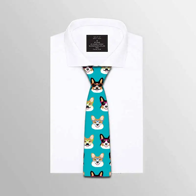 Fashion Animal Print Male Necktie Cartoon Duck Slim High Quality Polyester Tie Casual Funny Party Dinner Business Male Suit Tie