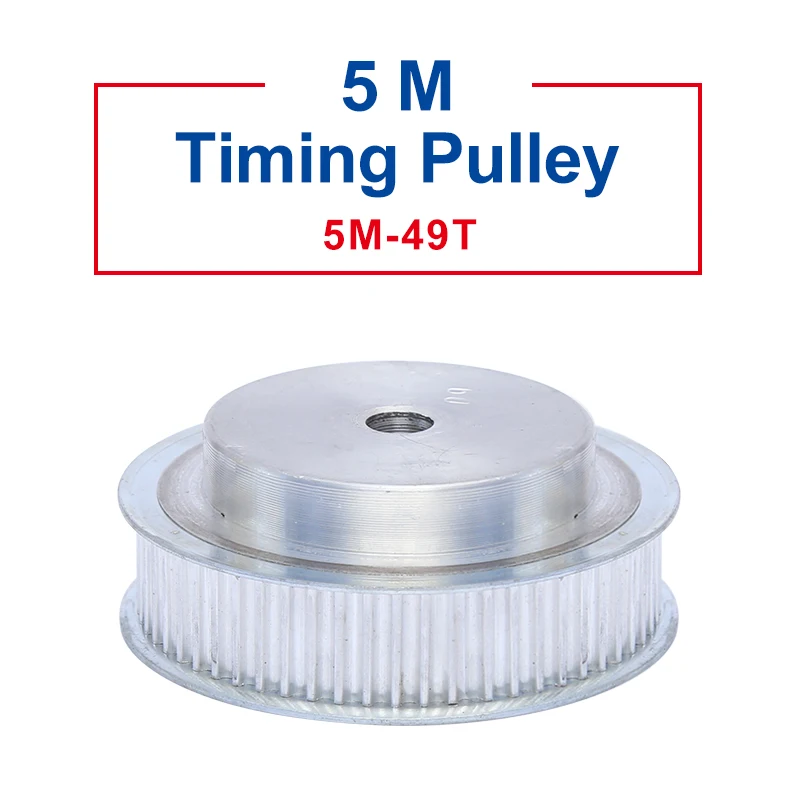 Timing Pulley 5M49 Teeth BF type  teeth pitch 5 mm process hole diameter 10 mm  slot width 21/27mm for 20/25 mm timing belt