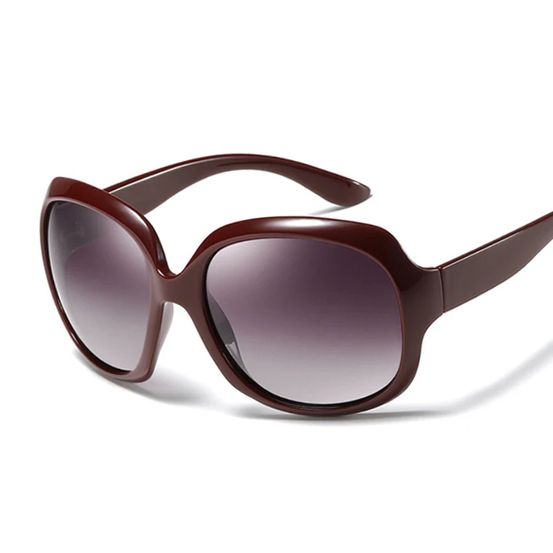 العلامة التجارية ستار نمط النظارات الشمسية الفاخرة امرأة نظارات شمسية المتضخم الإناث Vintage البيضاوي إطار كبير في الهواء الطلق مكبرة UV400