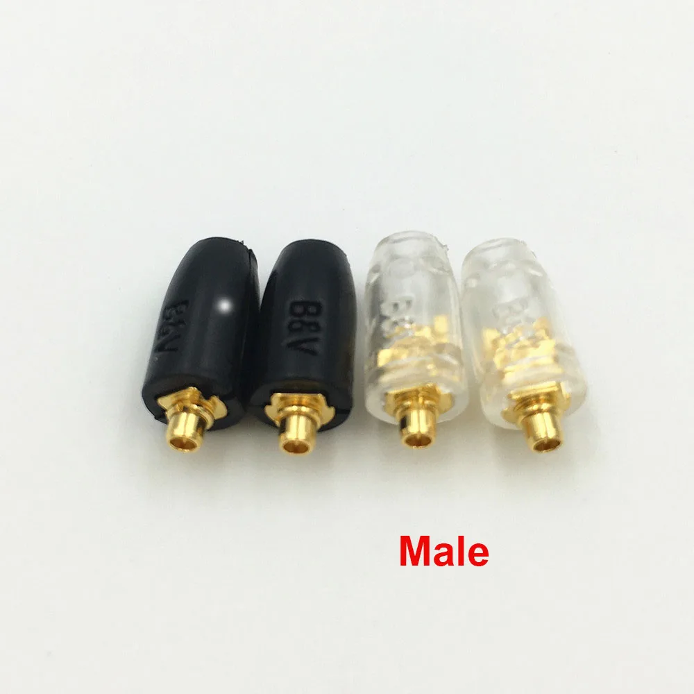 1 Pair MMCX Male / Female Pin Plug Jack for Shure SE215 SE535 UE900 Headphone DIY Connector Audio Video Cable Adapter