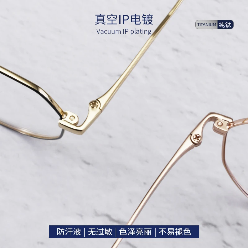 BCLEAR Fashion Brand Design Literary Retro Eyeglass Frames Men Women Titanium Double Bridge Ultra Light Spectacles Eyewear Frame