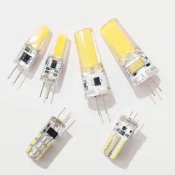 조광 가능한 미니 G4 LED COB 램프, 2835 3014 전구, 촛불 조명 교체, 샹들리에 스포트라이트용 할로겐, 6W, 10W, AC DC, 12V, 220V