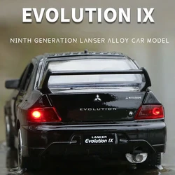 1:32 mitsubishis lancer-おもちゃの車,収集可能な金属,9合金,シミュレーションゲーム,子供へのギフト