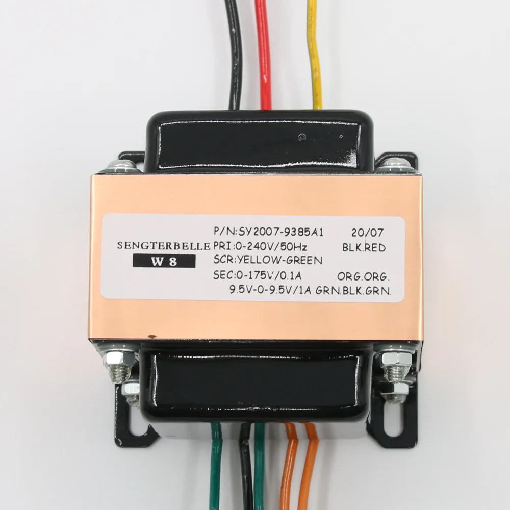 1PC Hifi 0-175V 9.5V-0-9.5V EI type Audio Power Transformer For Tube Preamp / Amplifier