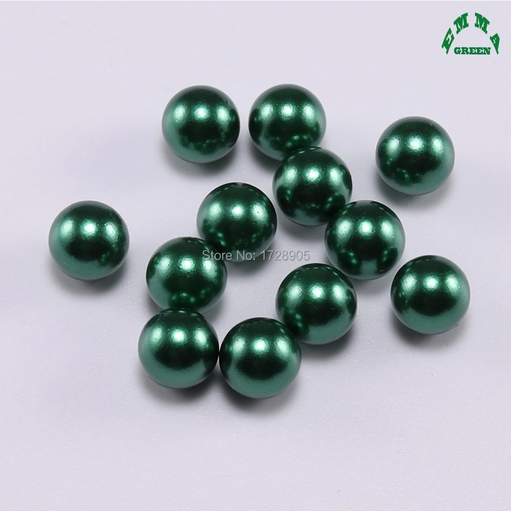 

Round Beads for Jewelry making No hole Beads dark green abs Pearls without hole Small Beads 3mm to 14mm Pearl Beads with no hole