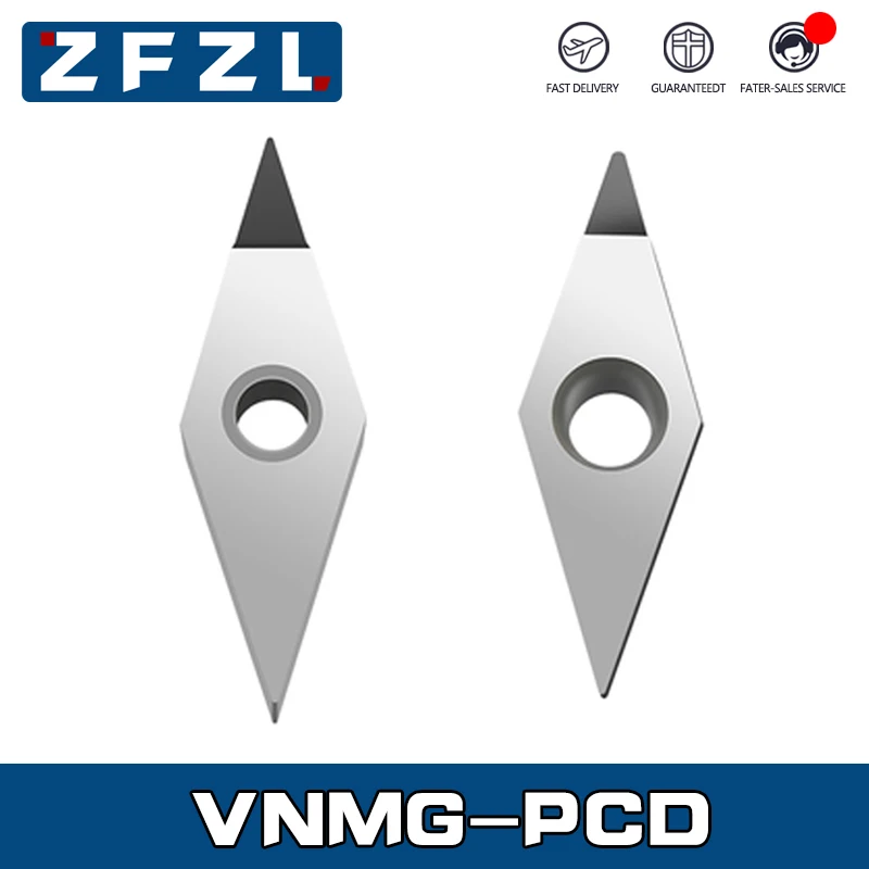 1PC VNMG PCD Diamond lathe cutter VNMG160402 VNMG160404 indexable insert turning tool CNC machining center