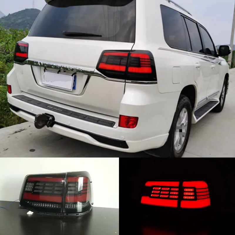 LED Rear Lamp Brake Reverse Light Rear Back Up Lamp DRL Car Tail light  LED Taillights Assembly For Toyota Land Cruiser 16-20