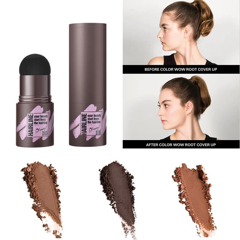 Ukryj łysy krawędzie korzeń włosów zakryj cień do włosów kij ukryj recesję włosów objętość włosów pulchny proszek