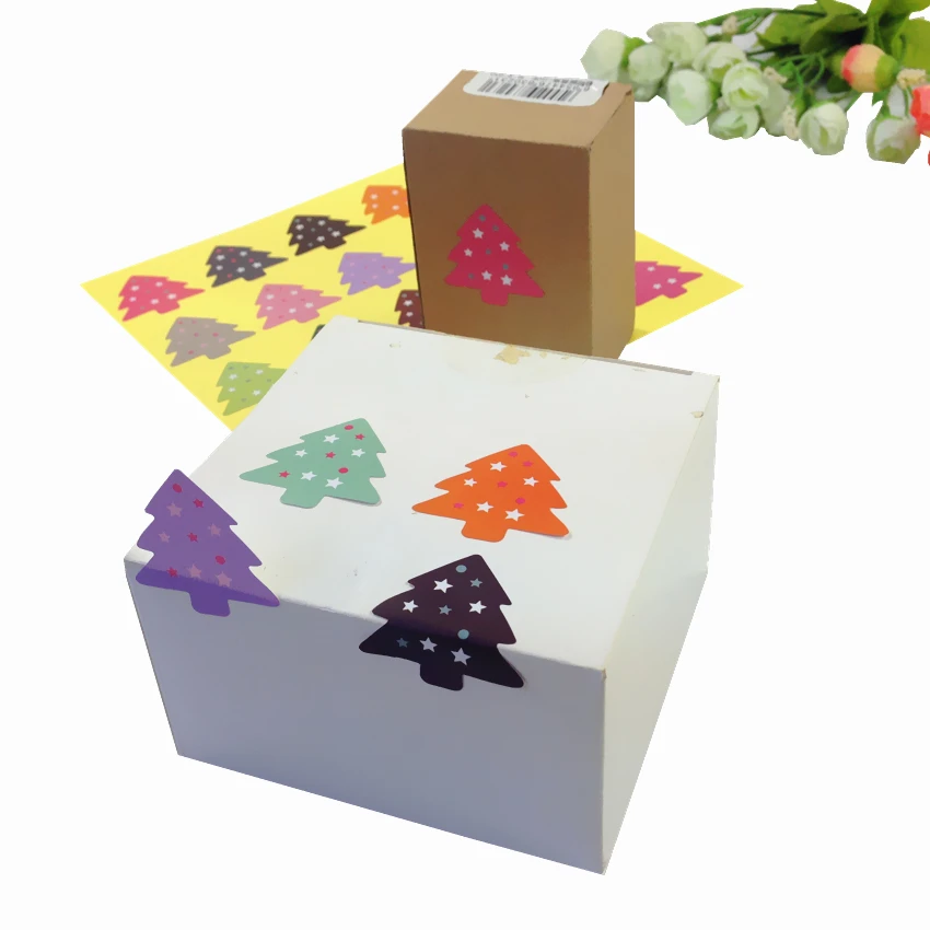 100pcs/lot Cake Box Sealing Label Various Shapes Handmade Diary Stickers Office Supplies For Gifts Girls Lable Stickers