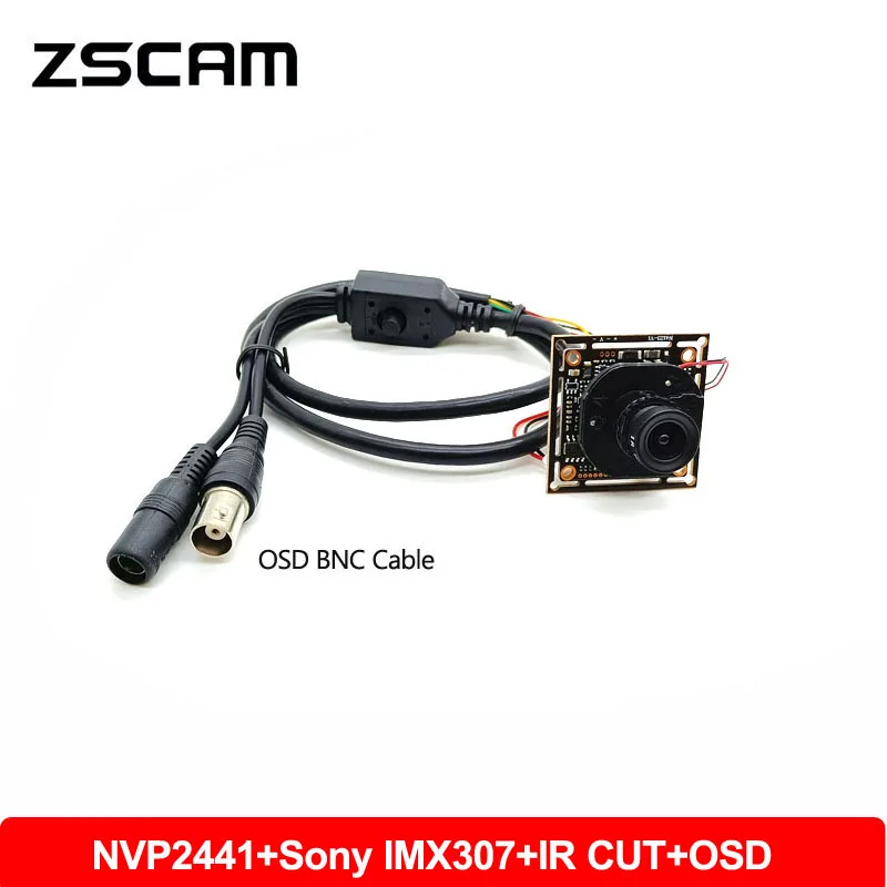 Home 1080P HD Star Light 0.0001Lux NVP2441+IMX307 AHD/TVI/CVI/CVBS 4 In 1 UTC Camera Module 2MP Mini CCTV Security OSD Cam Board