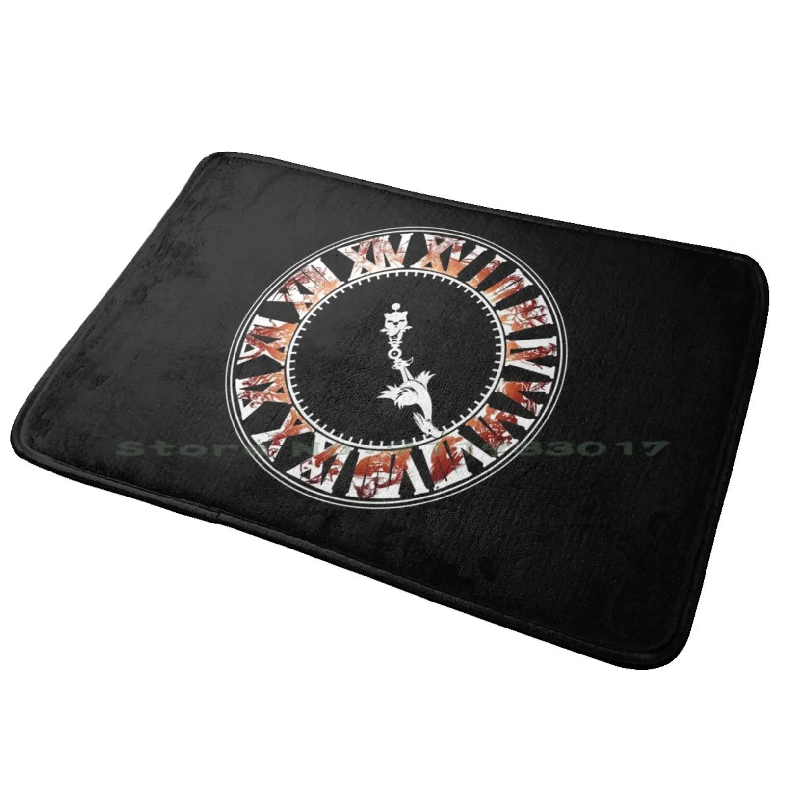 Final Fantasy-Final Hours ( Red ) Entrance Door Mat Bath Mat Rug Finalfantasy Moogle Mogry Chocobo Time Blue Black White Jrpg