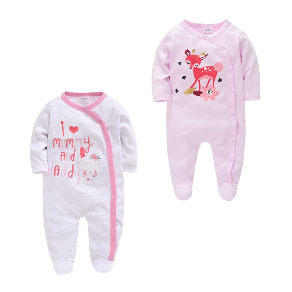 

vetement bebe fille 2020 Fall Cute Newborn Girl Rompers Cute Toddler Roupas bebe de Cotton Cartoon Overalls Infant Girl Onesies