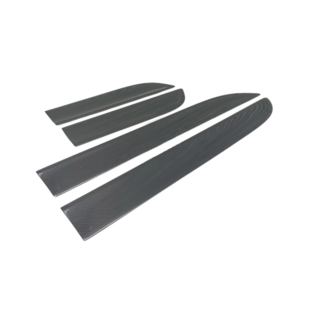 4 PCS Real Carbon Fiber Side Skirts Car Door Trim Stickers Car Body Kit For Porsche Macan 2014-2018 Decoration