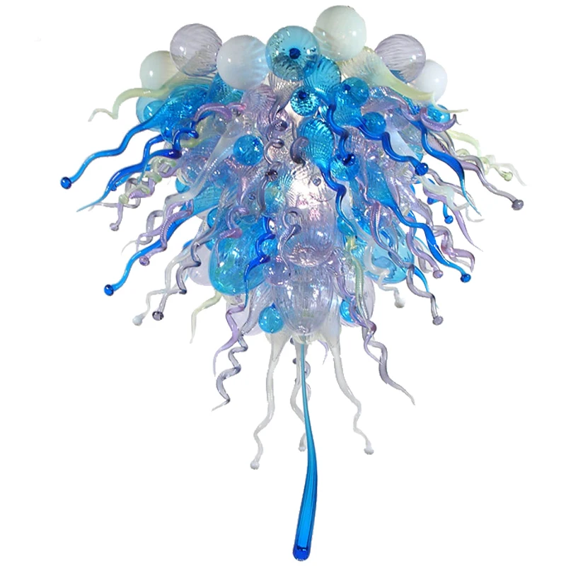 

Hand Blown Glass Pendant Chandeliers Modern Murano Lamp Multicolor 40 Inches LED Light Source