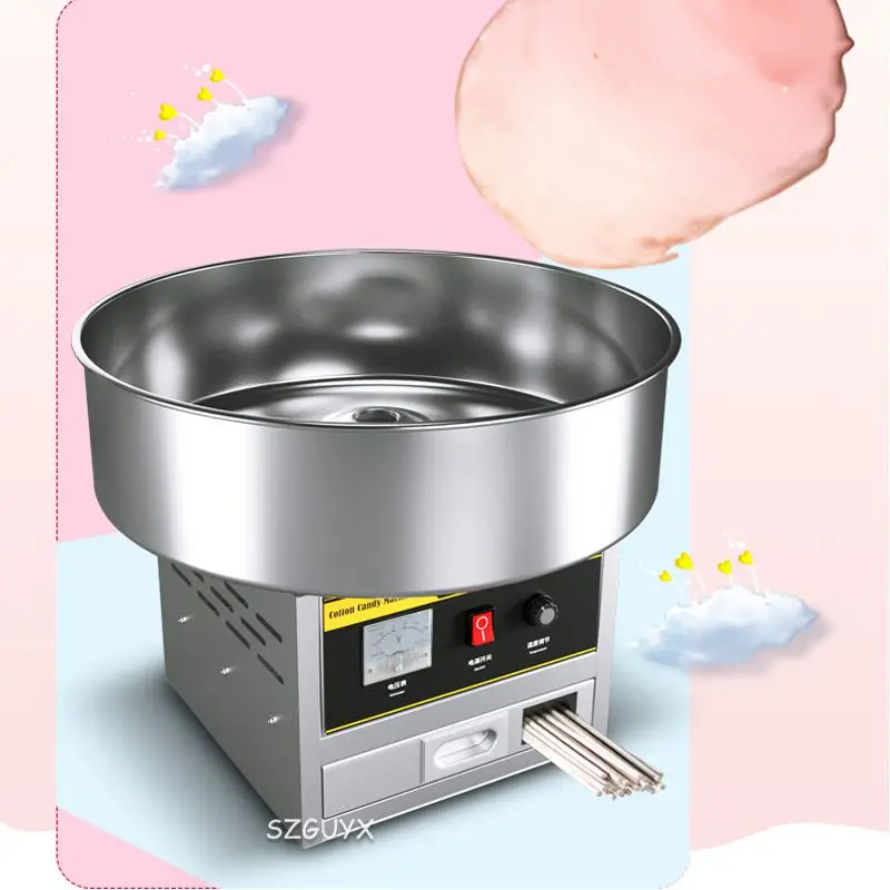 220V Commercial Sweet Cotton Candy Maker Electric Automatic Marshmallow Flower Fancy Candyfloss Sugar Floss Machine