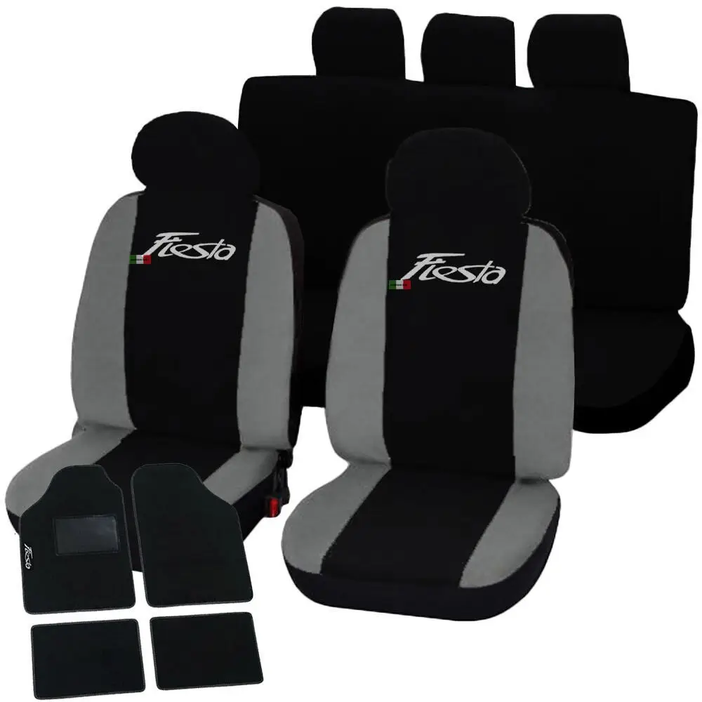 Ford fiesta nero-grigio chiaro com tappetini moquette