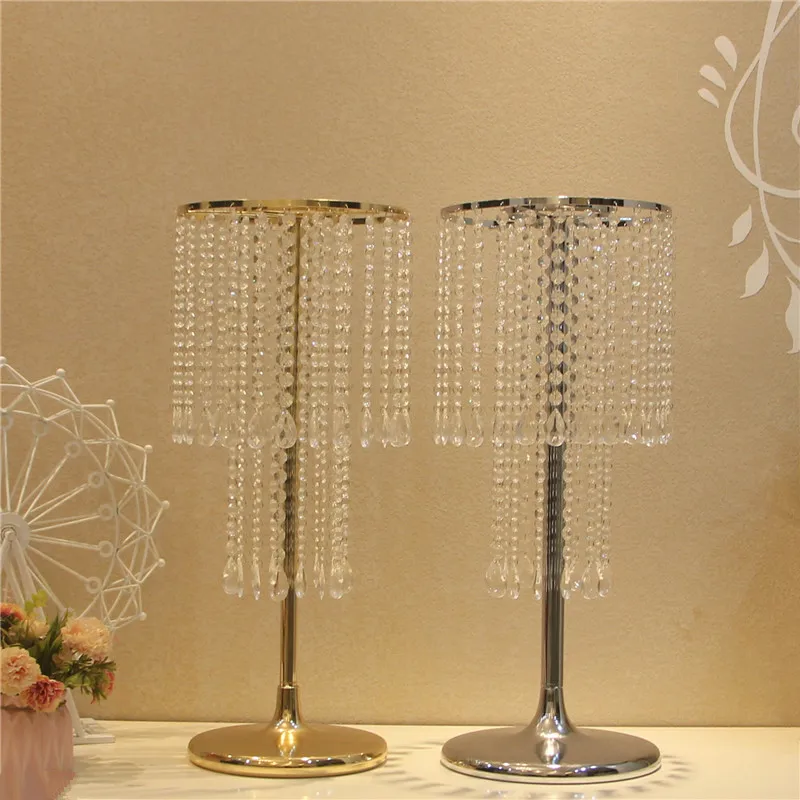 

wedding centerpiece flower stand home decor party centerpiece for table Acrylic Crystal bead curtains foral stand decoration