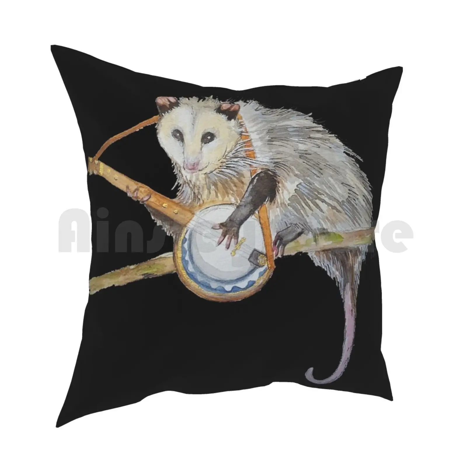 Trash Banjo Opossum Pillow Case Printed Home Soft Throw Pillow Opossum Possum Banjo Trash Trash Possum Trash Opossum