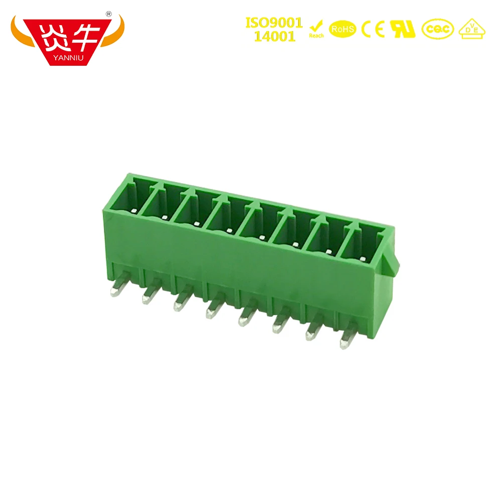 10Pcs 3.5mm 15EDGRN ECH350RN KF2EDGRG 3.5 2P ~ 12P PCB PLUG-IN TEMINAL BLOCKS CONNECTOR MC 1,5/ 4-G-3,5-RN  PHOENIX CONTACT