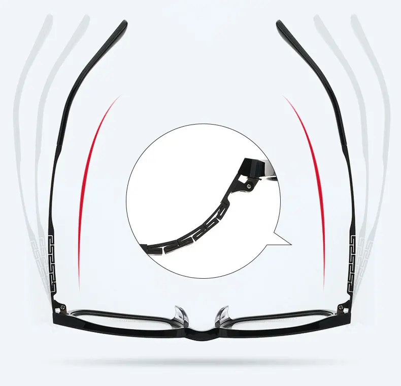 Vollrand Reinem Titan Rahmen Gläser Für Männliche Neue Ankunft Quadratische Form Upsale Business Stil Myopie Eyewears – Detail 5