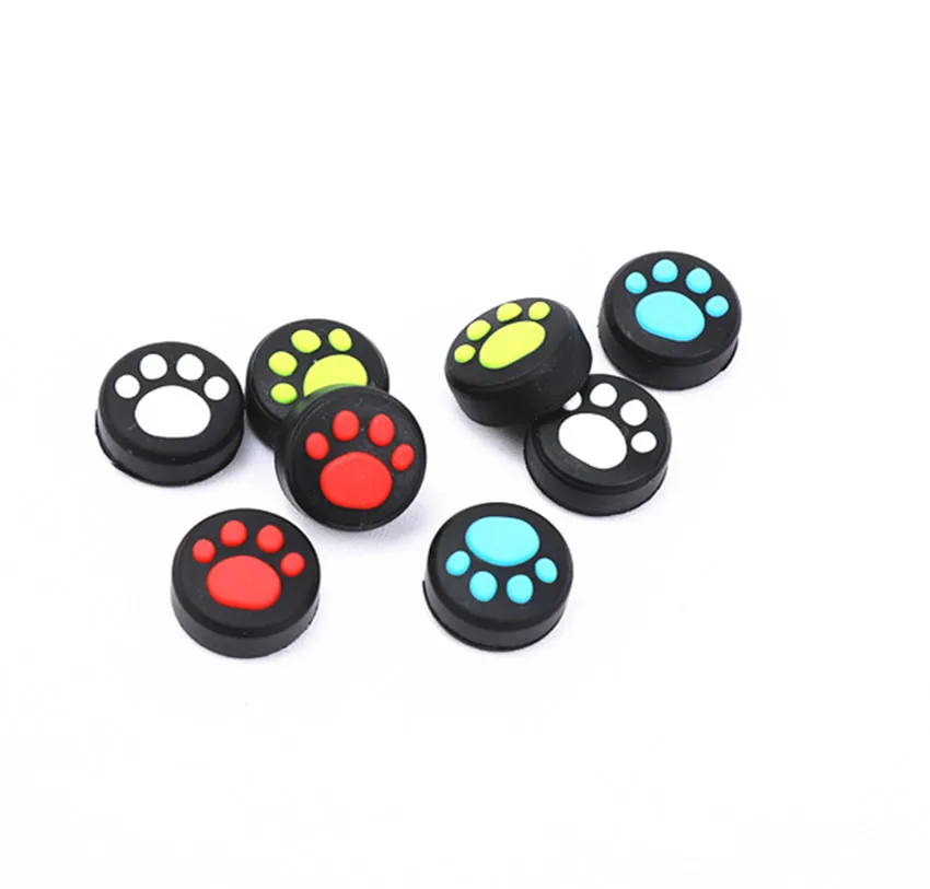 Przezroczysty słodki kociak łapa uchwyt na kciuki High Cap Joystick pokrywa dla Nintendo Switch NS Lite Joy-Con kontroler Thumbstick Case