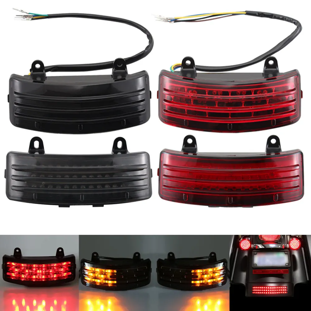 

Fender Tip Light Tri-Bar LED Rear Tail Brake Lights Fit For Harley Touring Street Glide Road Glide FLHX FLTRX FLHXS Models