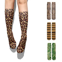 Calcetines con estampado 3D de animales para hombre y mujer, calcetín de monopatín Punk con personalidad, regalo de Navidad, novedad