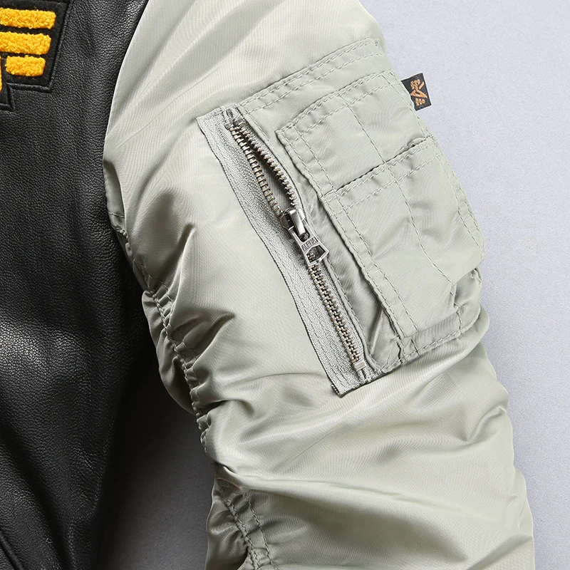 Chaqueta de piloto de vuelo de la Fuerza Aérea de EE. UU., chaqueta de jinete de cuero genuino de cabra, ropa familiar para niños, vestido para