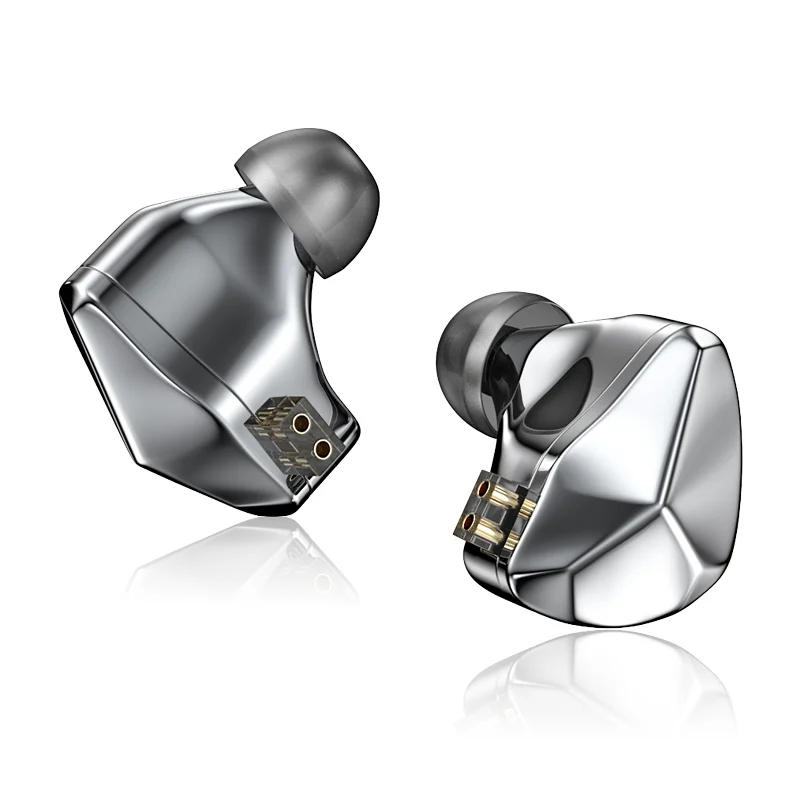 BLON BL07 HiFi In-Ear Earphone 10mm Fiber Diaphragm 1DD Zinc Alloy Faceplate Detachable 0.78mm 2Pin Silver Cable IEM Earbuds