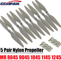 (5Pair) GEMFAN MR8045 MR9045 MR1045 MR1055 MR1145 MR1245 Nylon Propeller Props Four Axis Multi RC Airplane CW/CCW Propellers