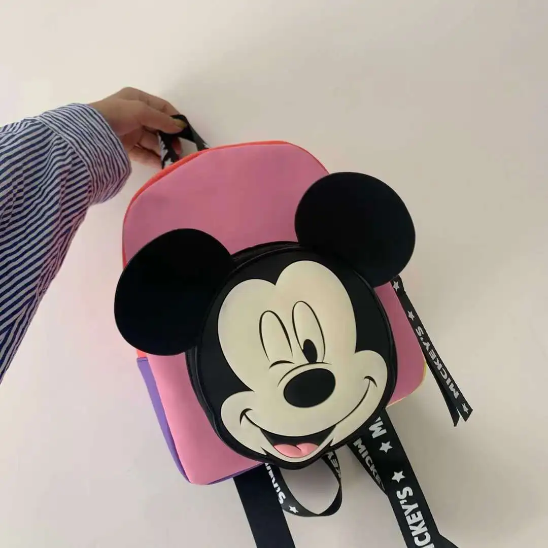 Anime Figure Disney Mickey Mouse Bacpack Children\'s Bag Minnie Pattern Backpack Fashion School Bags Kids Small Travel Bag Gifts