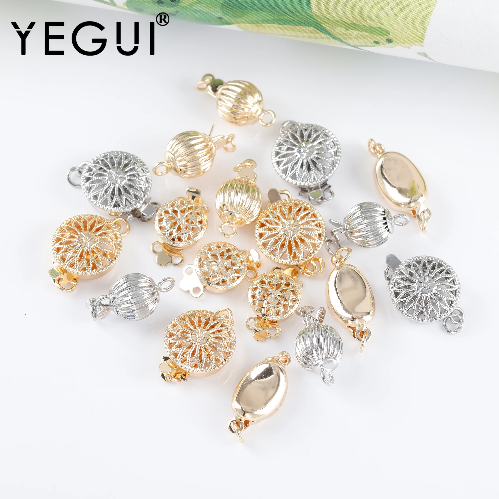 

YEGUI M1099,jewelry accessories,connector,18k gold plated,copper metal,rhodium plated,charm,hooks clasp,jewelry making,10pcs/lot