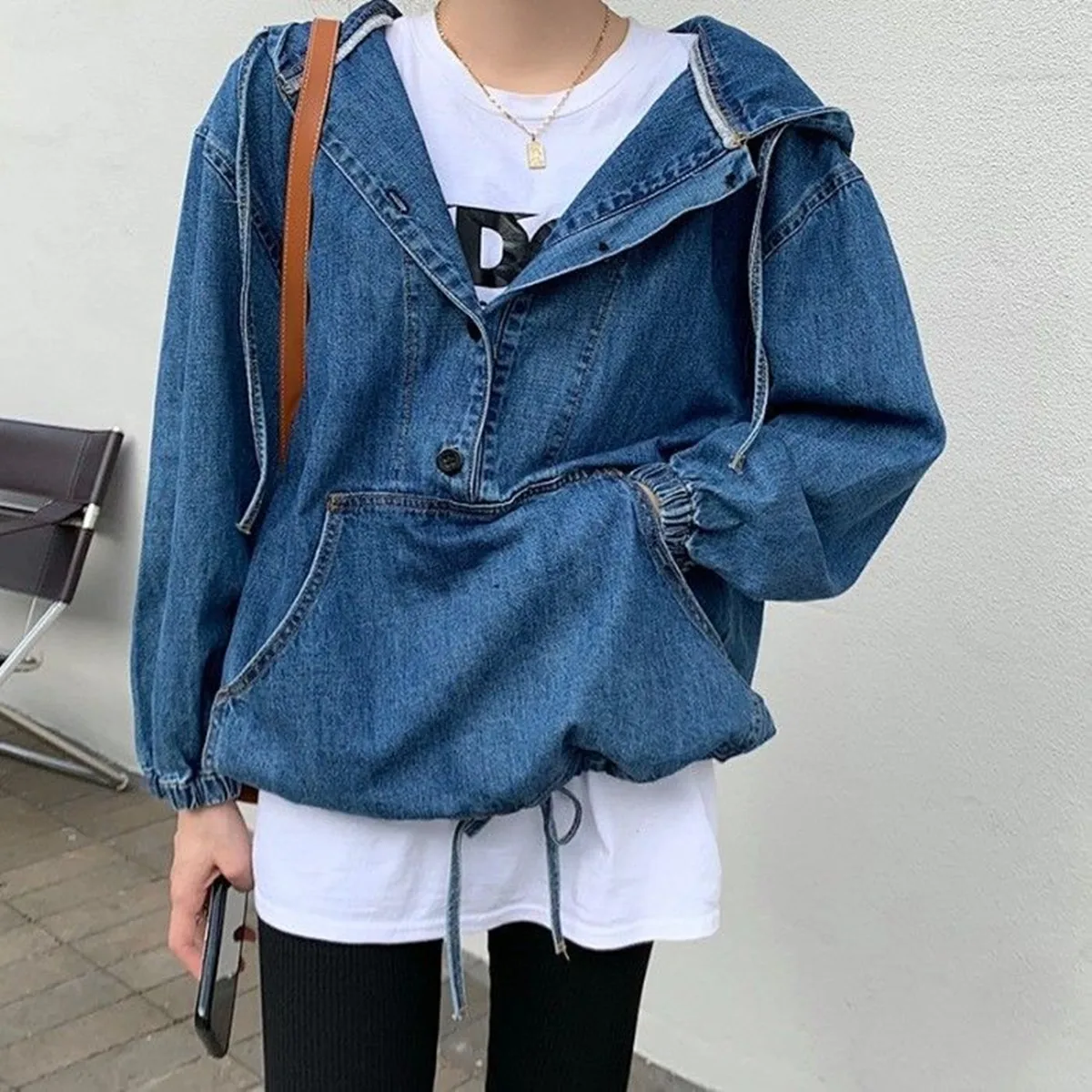 Autumn Spring Women Denim Cropped Jacket Female Pockets Jean Jackets Ladies 2020 New Fashion Button Casual Solid Coats