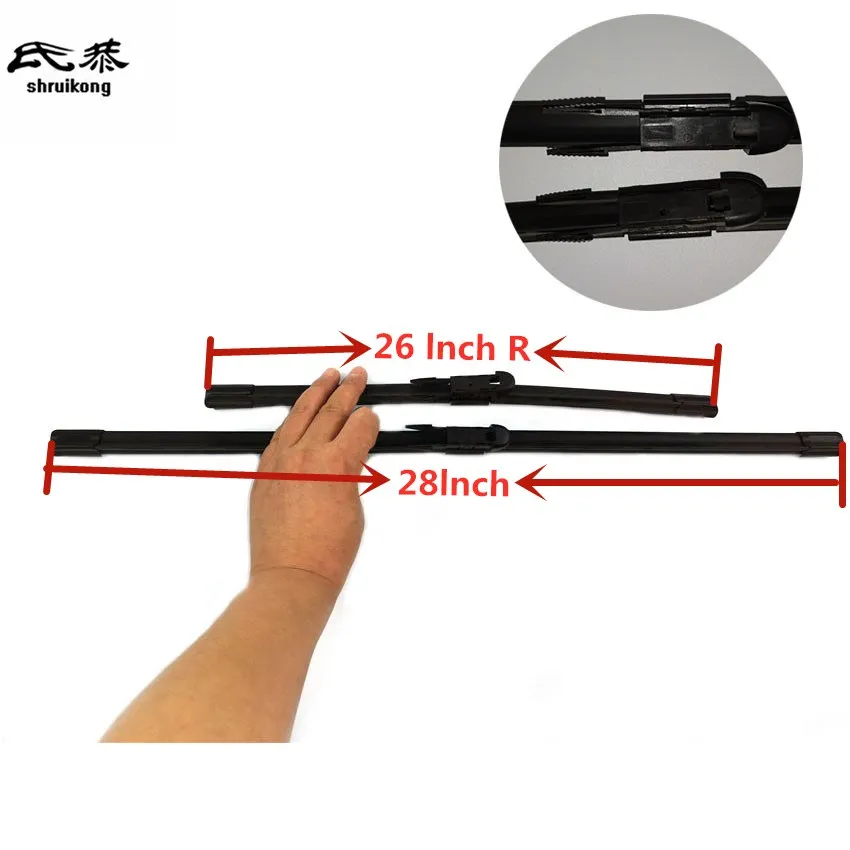 2pcs/Lot Car Styling Stickers Wiper Blades For Peugeot 307 (2004-2008) 28