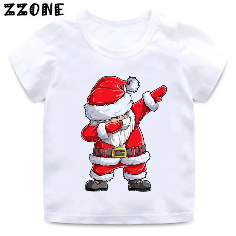 

Dabbing Santa Merry Christmas Cartoon Kids Funny T-Shirts Girls Clothes Baby Boys T shirt Children Tops Gift Present,ooo5112